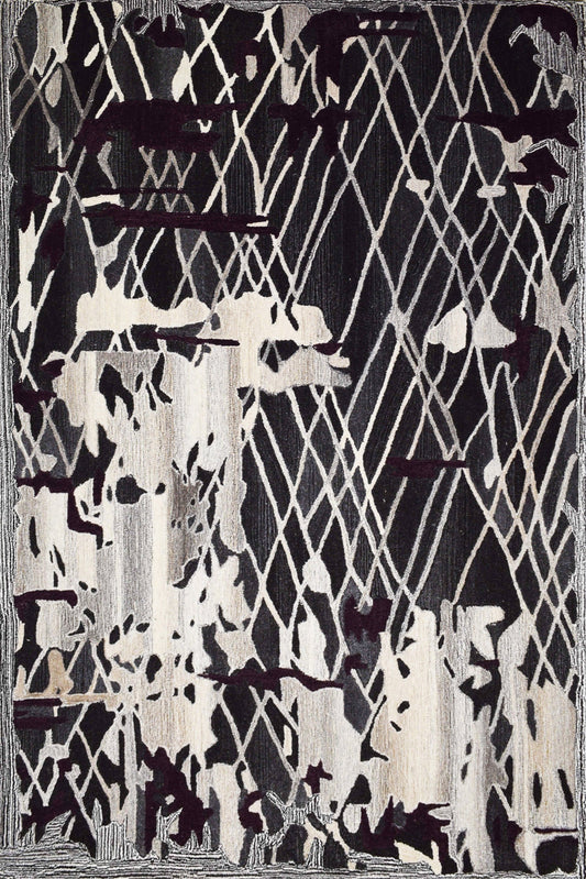Finite Mosaics, Plaza Perspectives Area Rug, Purple & Ivory