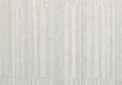 Finite Mosaics, Light Codes Area Rug, Silver & Beige