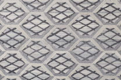 Finite Mosaics, Twilight Bind Area Rug, Beige & Silver
