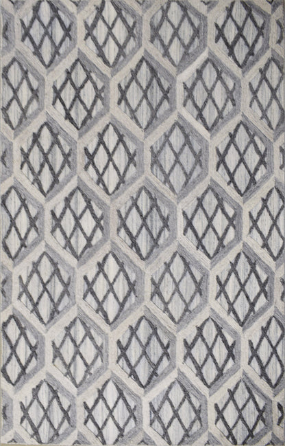 Finite Mosaics, Twilight Bind Area Rug, Beige & Silver