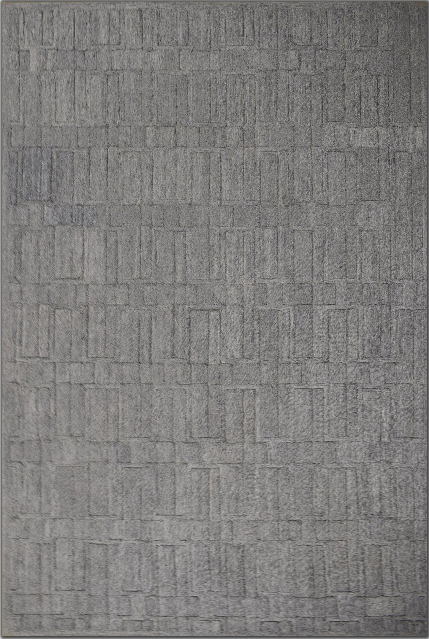 Finite Mosaics, Castle Brick Area Rug, Silver & Gray