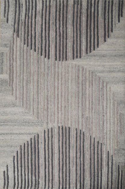 Finite Mosaics, Shapeshifting Torus Area Rug, Silver & Gray