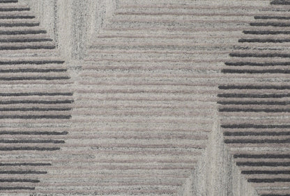 Finite Mosaics, Shapeshifting Torus Area Rug, Silver & Gray