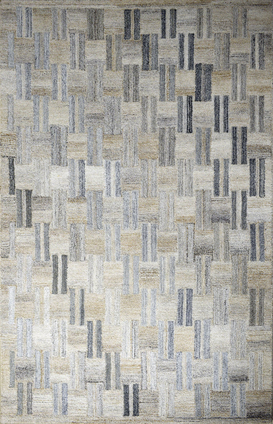 Finite Mosaics, Gilded Weave Area Rug, Beige & Gray