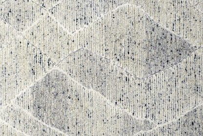 Finite Mosaics, Diamond Mountains Area Rug, Silver & Gray