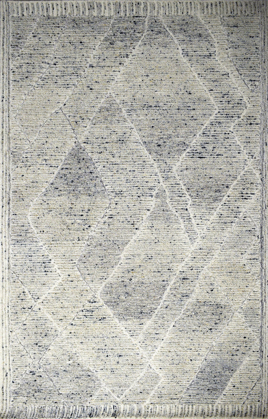 Finite Mosaics, Diamond Mountains Area Rug, Silver & Gray