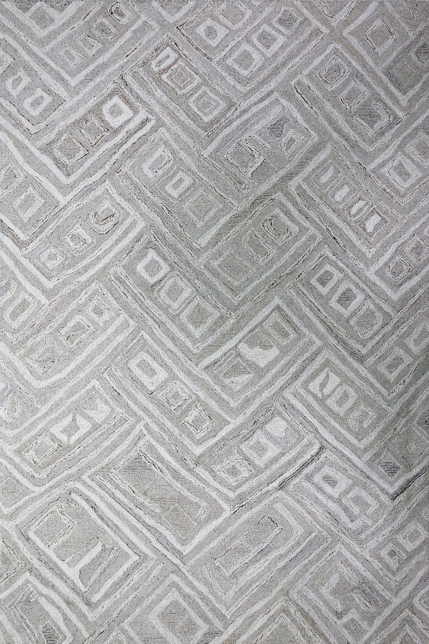 Finite Mosaics, Triad Assault Area Rug, Ivory & Beige