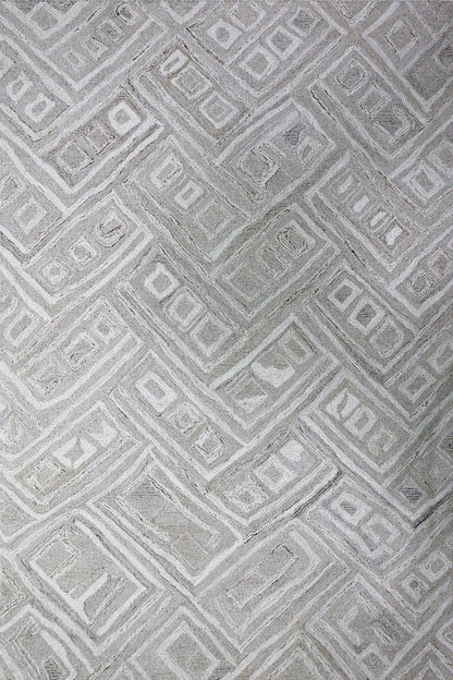 Finite Mosaics, Triad Assault Area Rug, Ivory & Beige