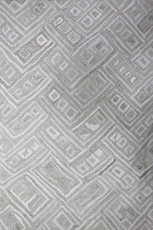 Finite Mosaics, Triad Assault Area Rug, Ivory & Beige