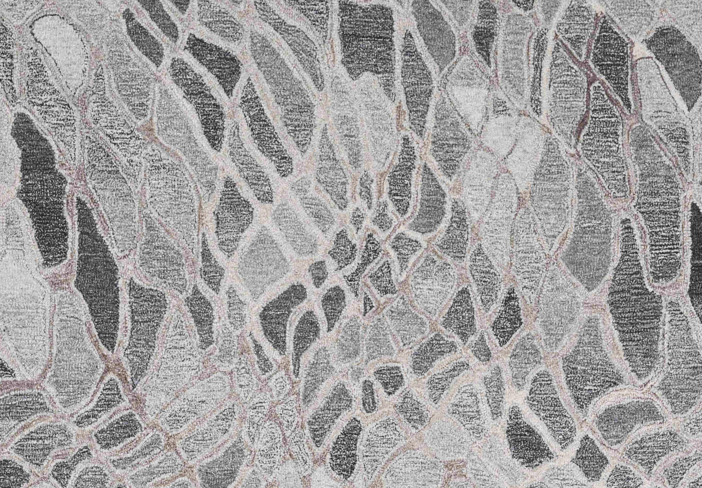 Finite Mosaics, Argent Webscape Area Rug, Gray