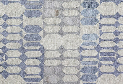 Finite Mosaics, Twilight Prism Area Rug, Beige & Blue