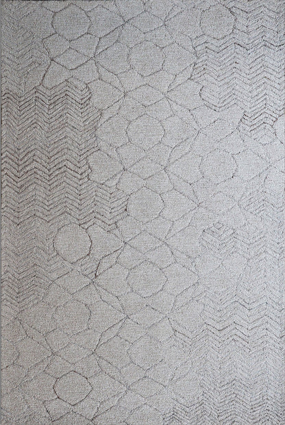 Finite Mosaics, Forced Evolution Area Rug, Beige & Ivory