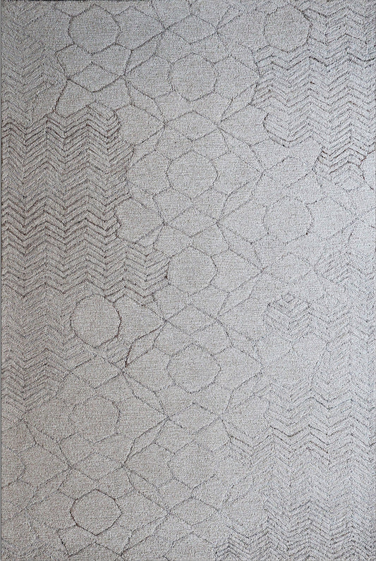 Finite Mosaics, Forced Evolution Area Rug, Beige & Ivory