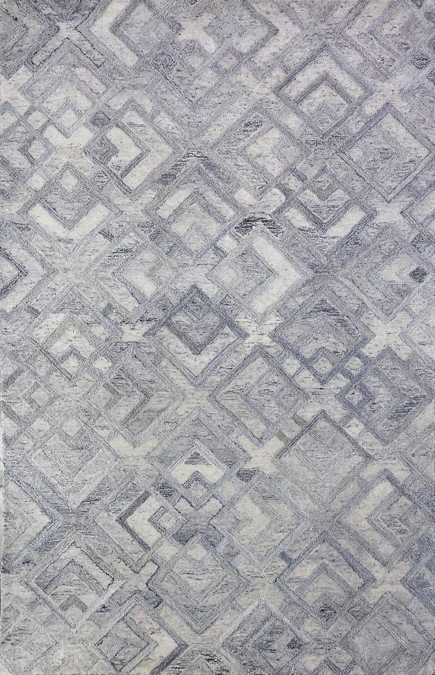 Finite Mosaics, Twilight Temple Area Rug, Silver & Gray