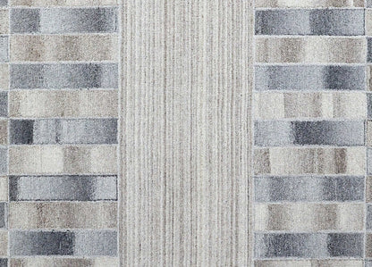 Finite Mosaics, Twilight Synchrony Area Rug, Beige & Gray