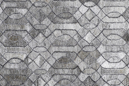 Finite Mosaics, Resonant Frequency Area Rug, Gray & Coffee