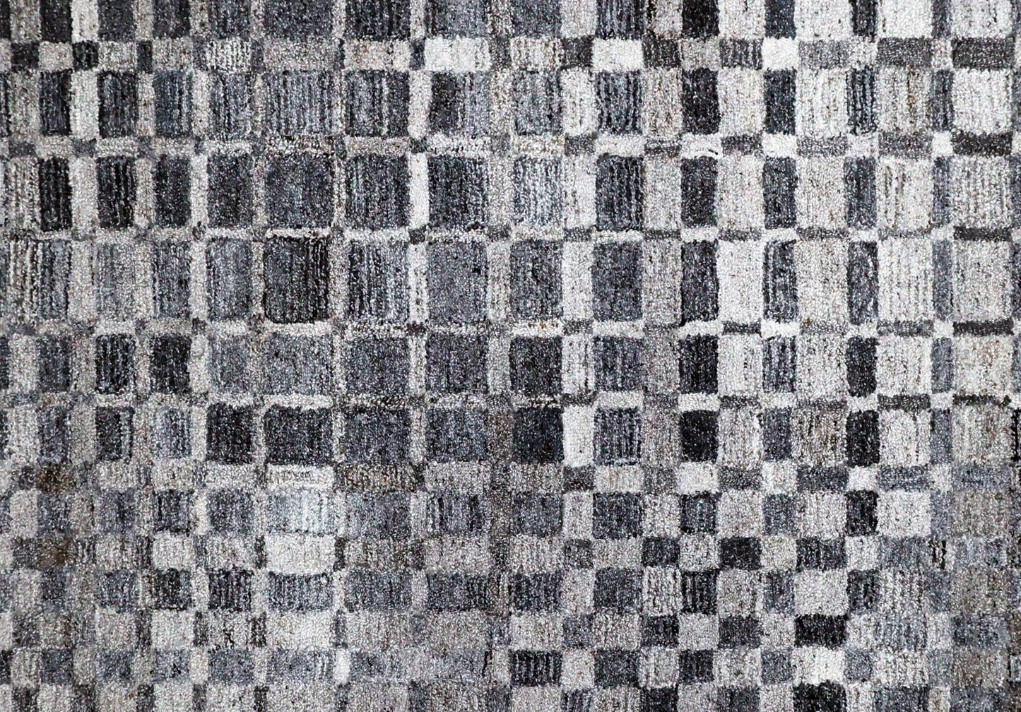 Finite Mosaics, Perspective Shift Area Rug, Silver & Gray