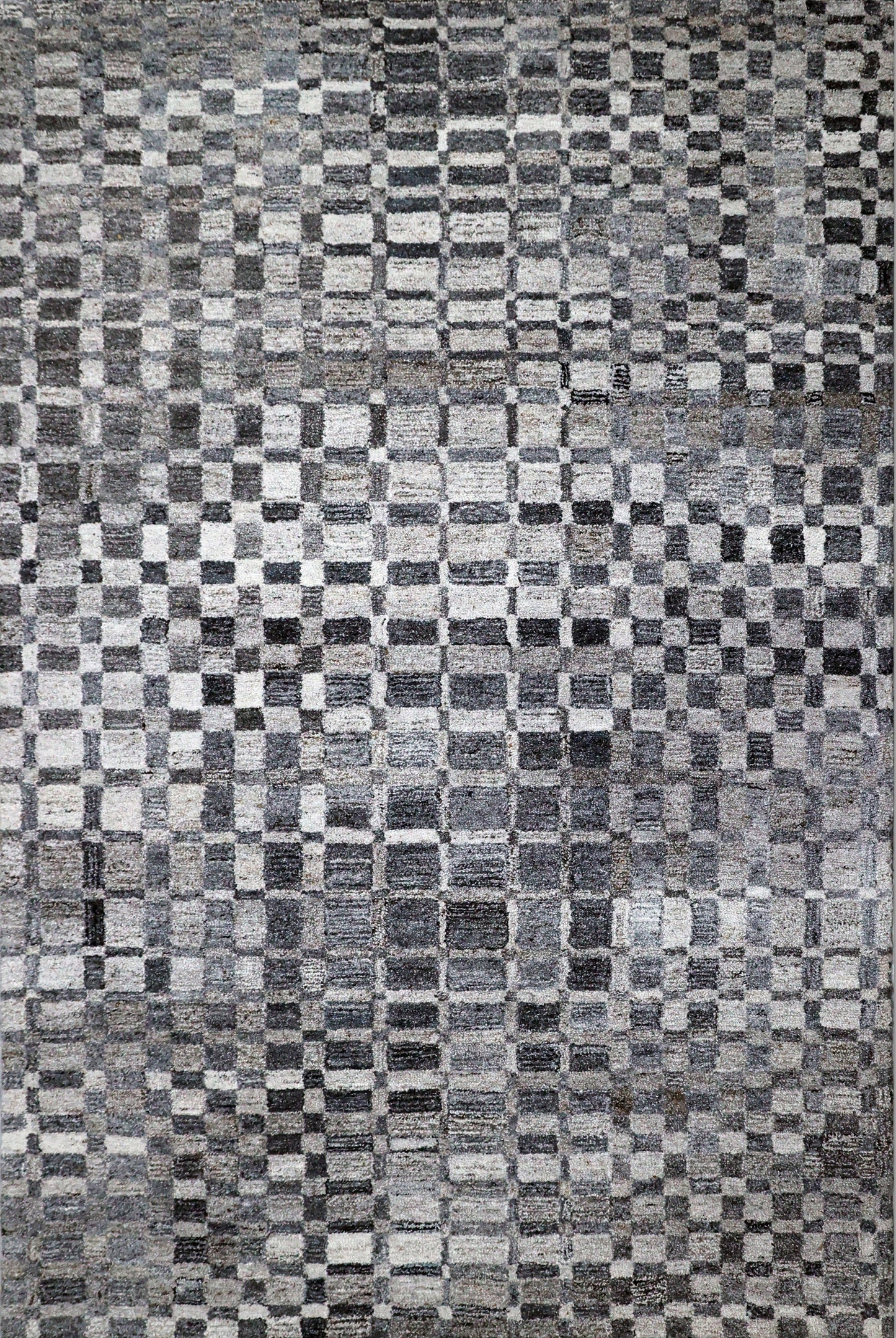 Finite Mosaics, Perspective Shift Area Rug, Silver & Gray