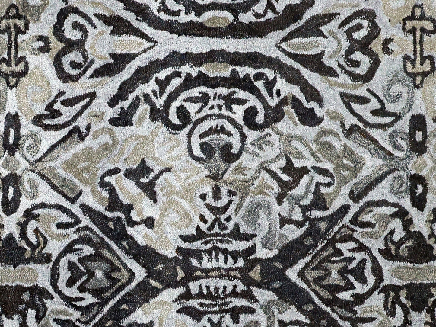 Finite Mosaics, Transcendental Visions Area Rug, Beige & Brown