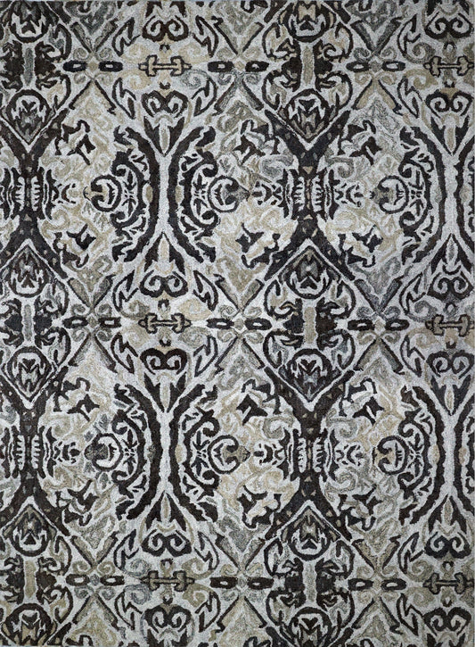 Finite Mosaics, Transcendental Visions Area Rug, Beige & Brown