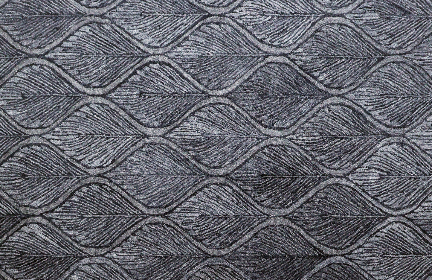 Finite Mosaics, Dragonhide Area Rug, Silver & Charcoal
