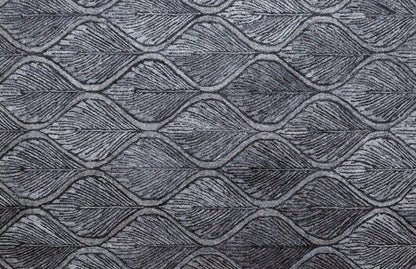 Finite Mosaics, Dragonhide Area Rug, Silver & Charcoal