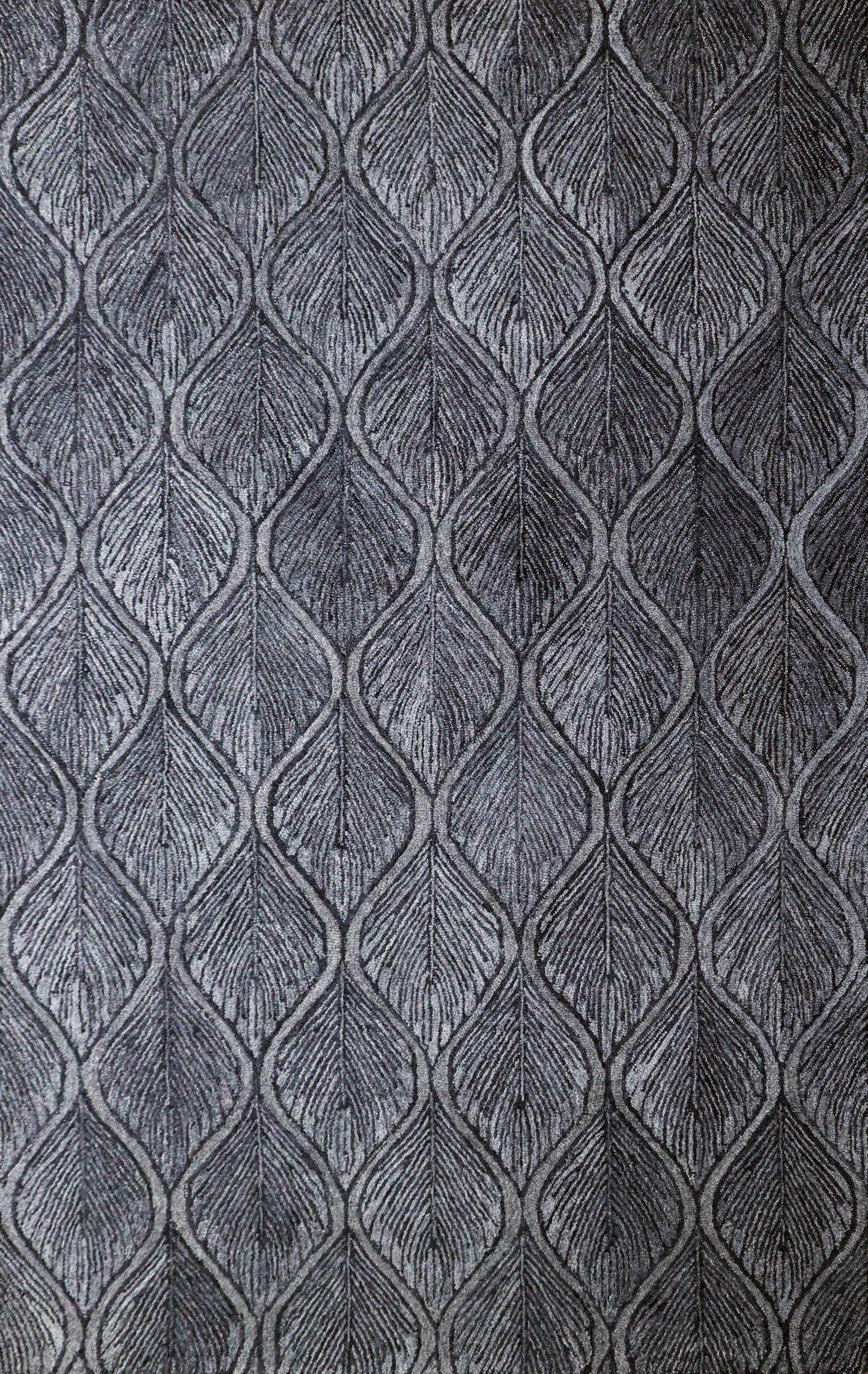 Finite Mosaics, Dragonhide Area Rug, Silver & Charcoal