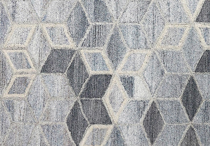 Finite Mosaics, Nocturnal Starlight Area Rug, Silver & Gray