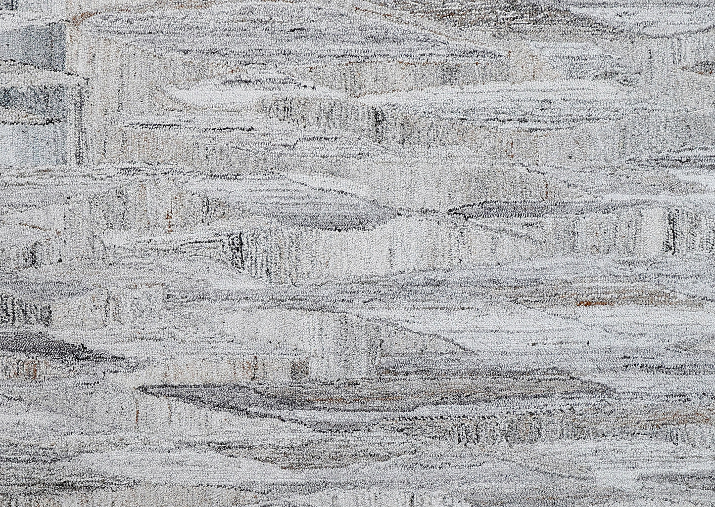 Finite Mosaics, Prismatic Fissures Area Rug, Gray & Beige