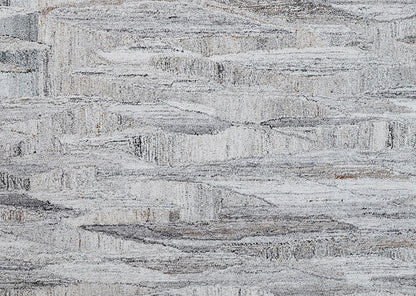 Finite Mosaics, Prismatic Fissures Area Rug, Gray & Beige