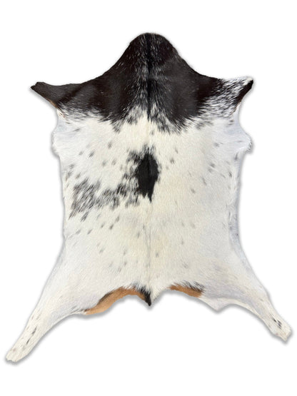 Authentic Leather Hides, Goat Leather Hide Area Rug, Assorted Natural