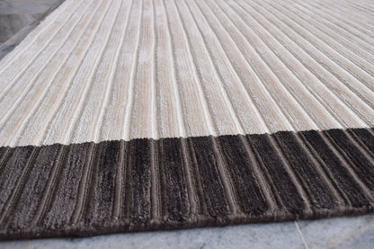 Finite Mosaics, Mirrored Edge Area Rug, Ivory & Brown