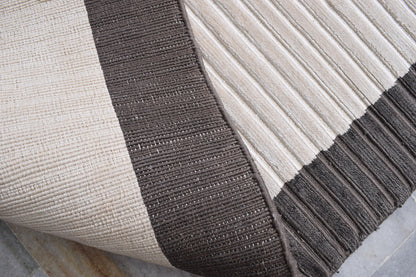 Finite Mosaics, Mirrored Edge Area Rug, Ivory & Brown