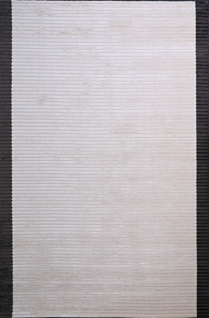 Finite Mosaics, Mirrored Edge Area Rug, Ivory & Brown