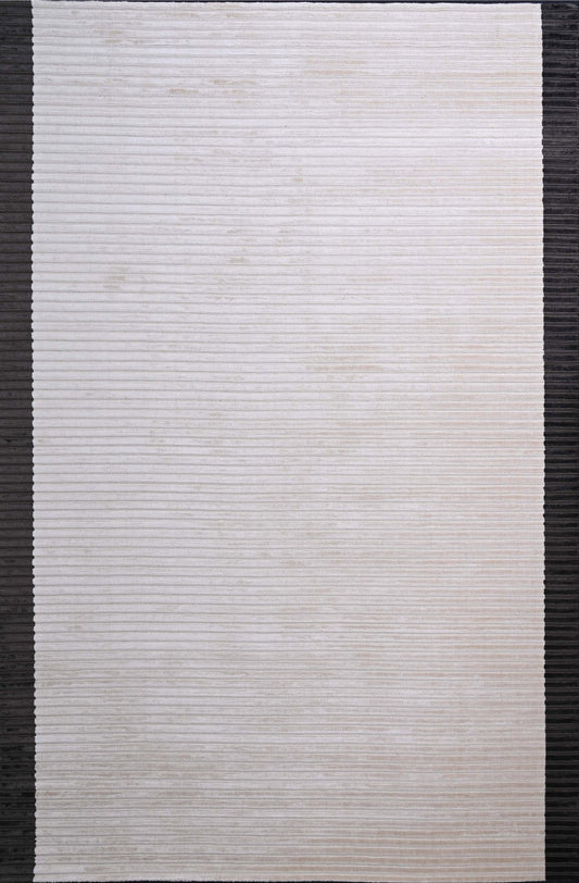 Finite Mosaics, Mirrored Edge Area Rug, Ivory & Brown