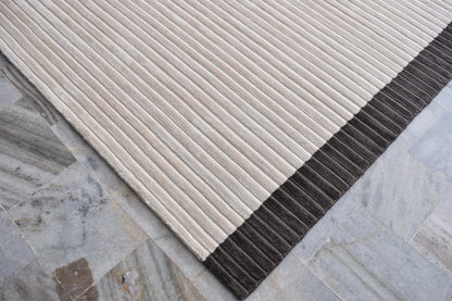 Finite Mosaics, Mirrored Edge Area Rug, Ivory & Brown
