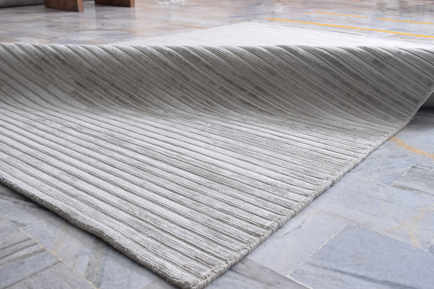 Finite Mosaics, Pure Linearity Area Rug, Ivory