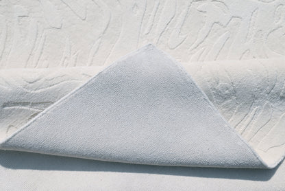 Finite Mosaics, Subliminal Illusion Area Rug, White