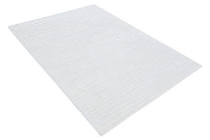 Finite Mosaics, Diverging Stripes Area Rug, White