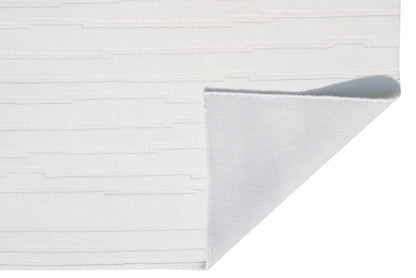 Finite Mosaics, Diverging Stripes Area Rug, White