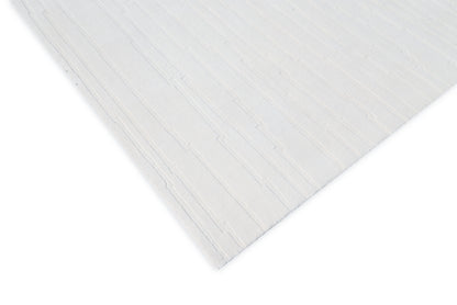 Finite Mosaics, Diverging Stripes Area Rug, White