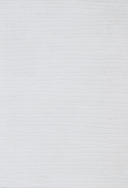 Finite Mosaics, Diverging Stripes Area Rug, White