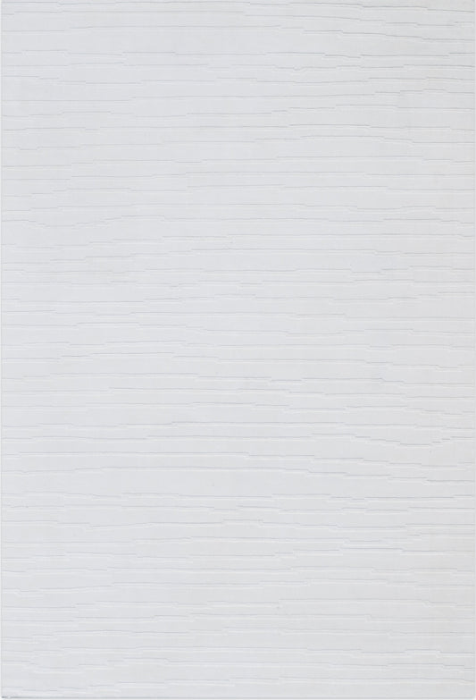 Finite Mosaics, Diverging Stripes Area Rug, White