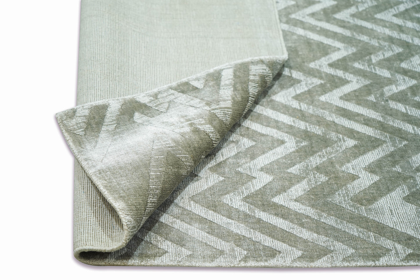 Finite Mosaics, Zig Zag Area Rug, Gray