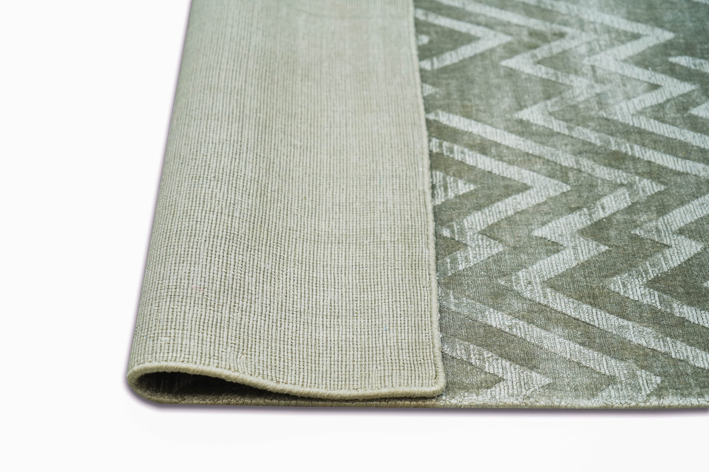 Finite Mosaics, Zig Zag Area Rug, Gray