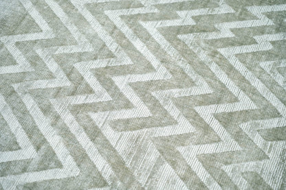 Finite Mosaics, Zig Zag Area Rug, Gray