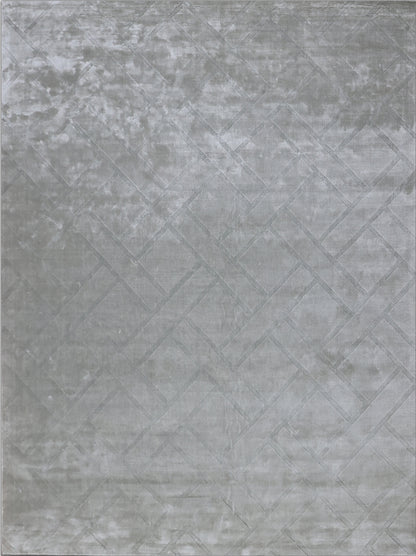 Finite Mosaics, Lattice Area Rug, Gray & Silver