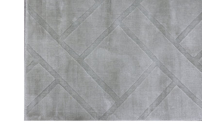 Finite Mosaics, Lattice Area Rug, Gray & Silver