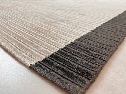 Finite Mosaics, Mirrored Edge Area Rug, Ivory & Brown