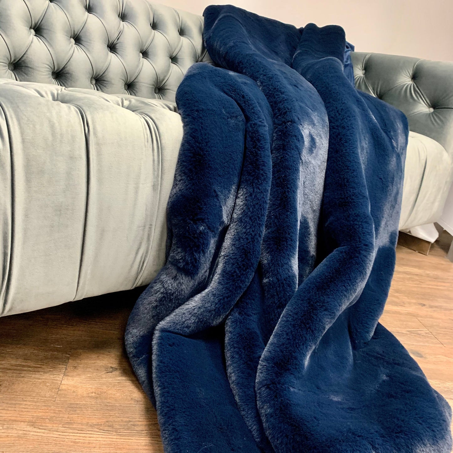 Luxury Faux Chinchilla Fur Throw Blanket, Assorted Colors